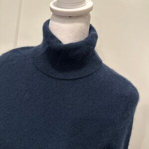 Ann Taylor Blue Size XS Pure Cashmere Turtleneck Sweater